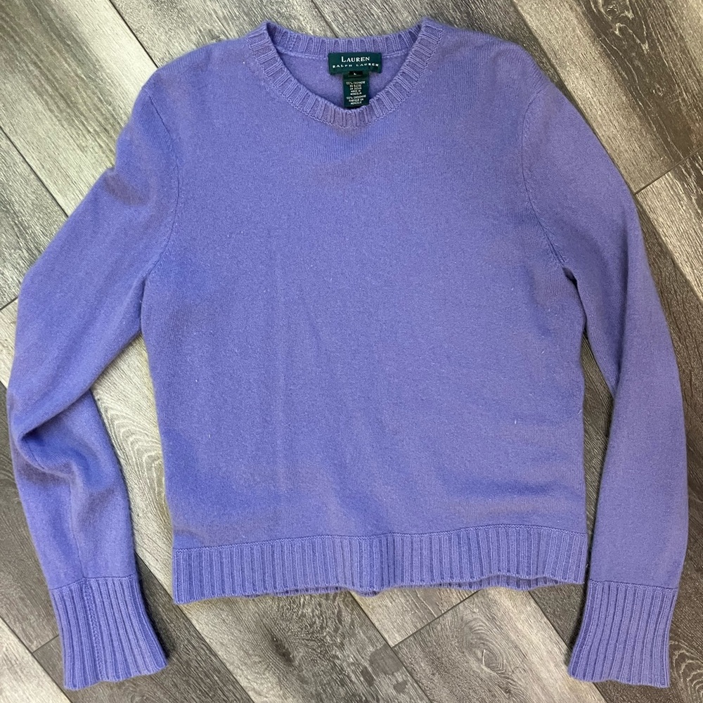 Ralph Lauren Purple Cashmere Sweater